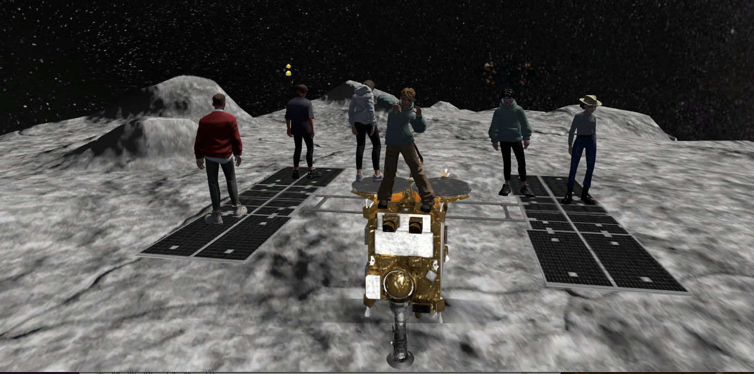 Group Photo on Ryugu (JAXA Station Virtual 3D Social Space)
